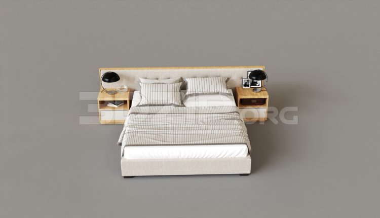 7179. Free 3Ds Max Bed Model Download