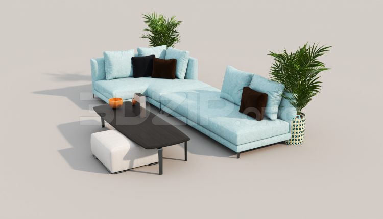 7210. Free 3Ds Max Sofa Model Download