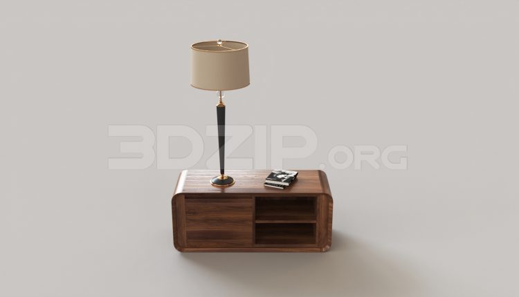 7247. Free 3Ds Max Bedside Table Model Download