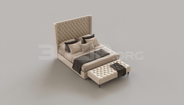7266. Free 3Ds Max Bed Model Download (2)