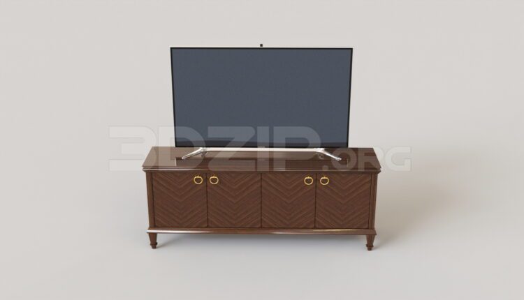7277. Free 3Ds Max TV Cabinet Model Download