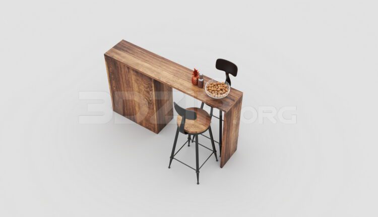 7304. Free 3Ds Max Kitchen Island Model Download