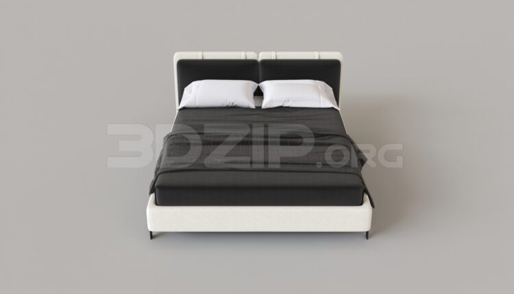 7325. Free 3Ds Max Bed Model Download