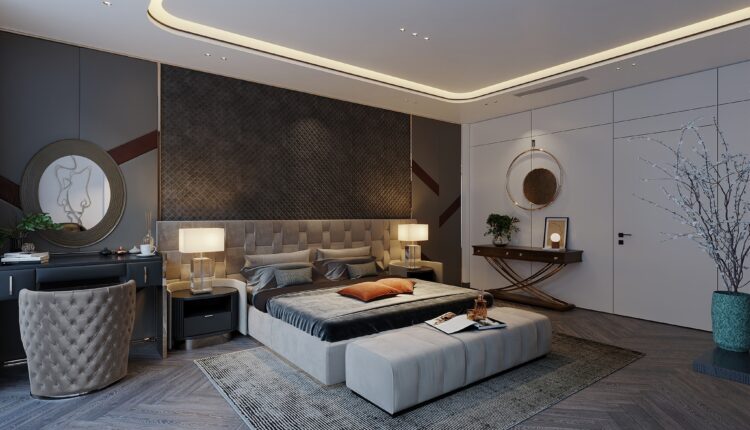 13552. 3Ds Max Master Bedroom Interior Model Download by Duc Thang