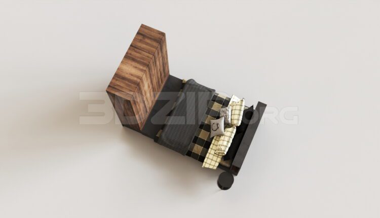 7355. Free 3Ds Max Bed Model Download