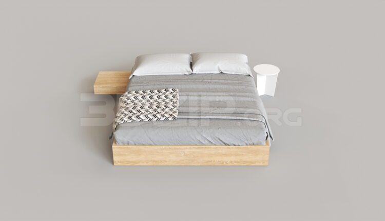 7381. Free 3Ds Max Bed Model Download