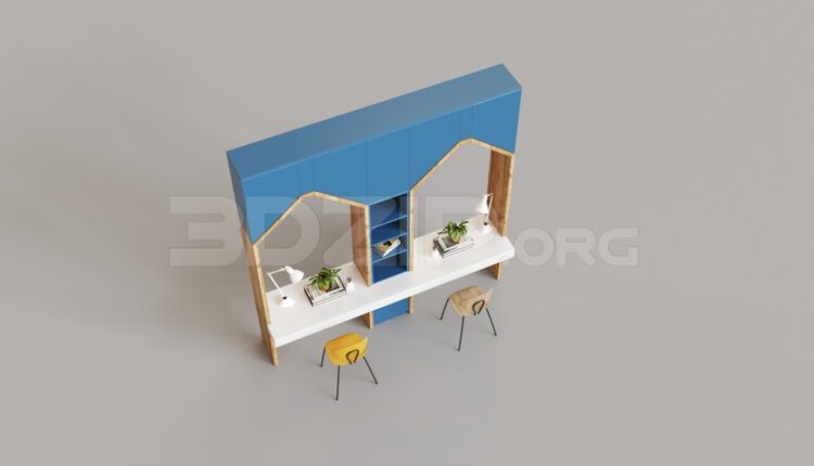7384. Free 3Ds Max Desks Model Download