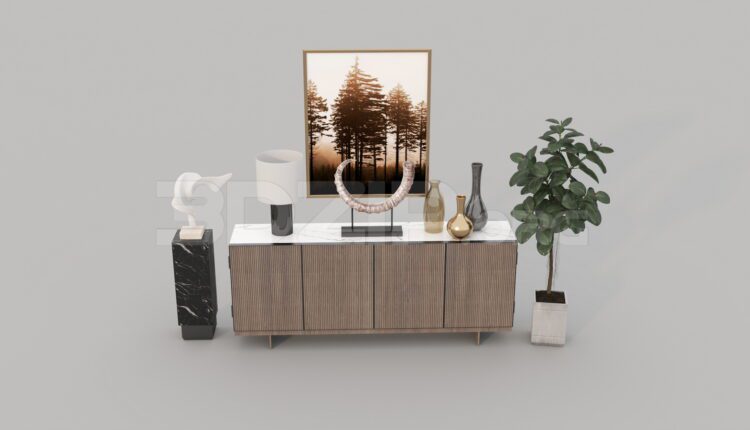 7467. Free 3Ds Max Sideboard Model Download (2)