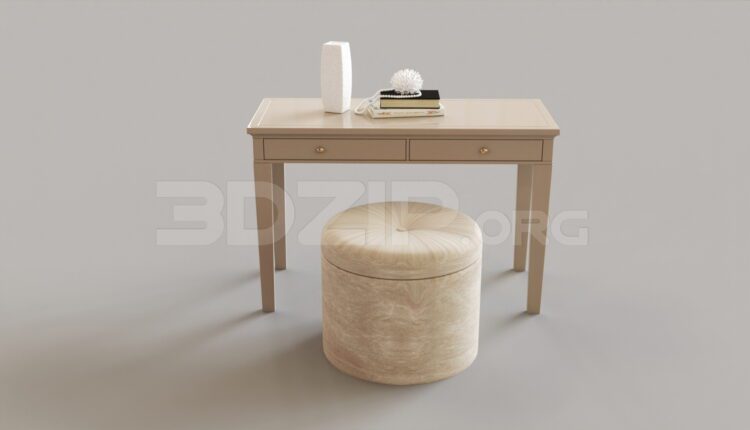 7495. Free 3Ds Max Dressing Table Model Download