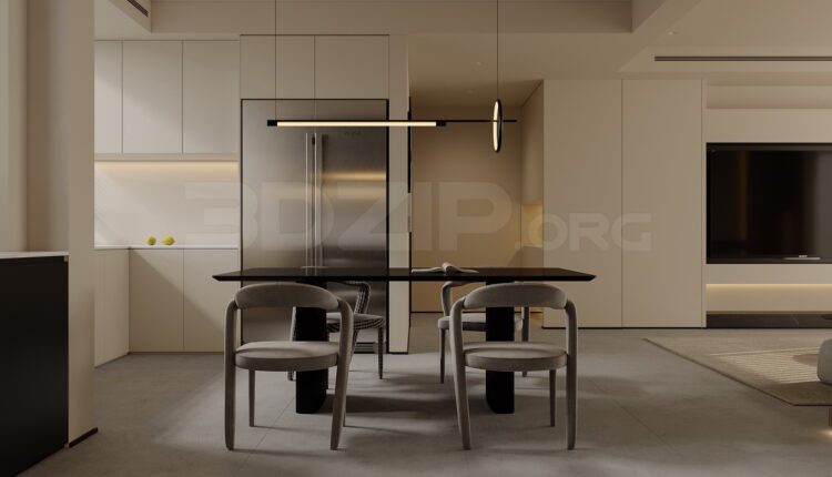 11463. Download Free 3Ds Max Apartment Interior Model