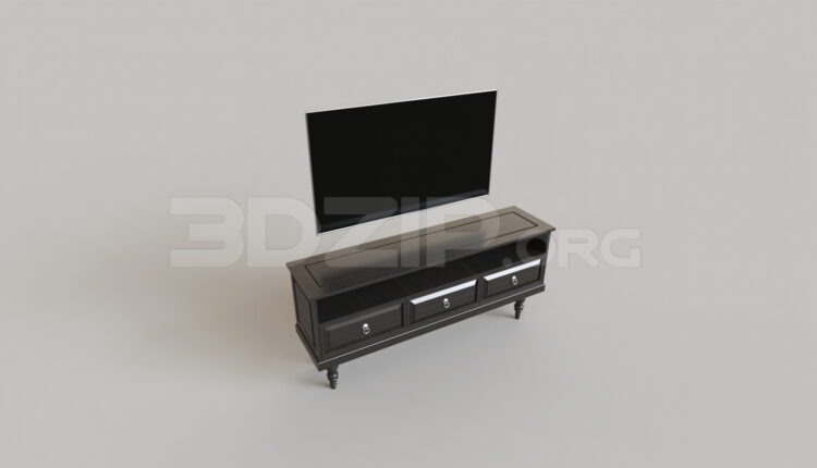 7537. Free 3Ds Max TV Cabinet Model Download