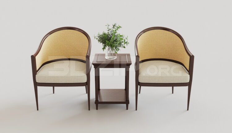 7538. Free 3Ds Max Table And Chair Model Download