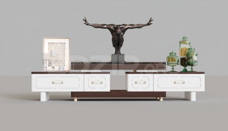 7546. Free 3Ds Max TV Cabinet Model Download