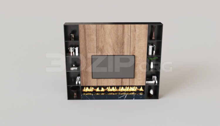 7550. Free 3Ds Max TV Cabinet Model Download