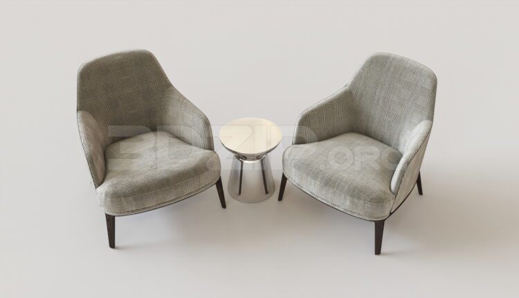 7554. Free 3Ds Max Armchair Model Download