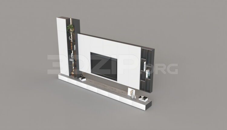 7567. Free 3Ds Max Tv Wall Model Download