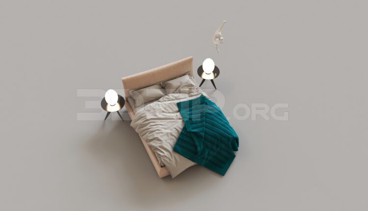 7596. Free 3Ds Max Bed Model Download