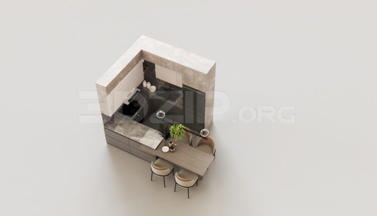 7612. Free 3Ds Max Kitchen Model Download