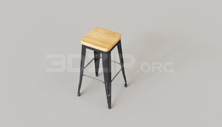7613. Free 3Ds Max Bar Stool Model Download
