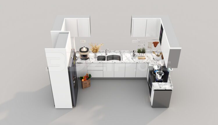 7638. Free 3Ds Max Kitchen Model Download