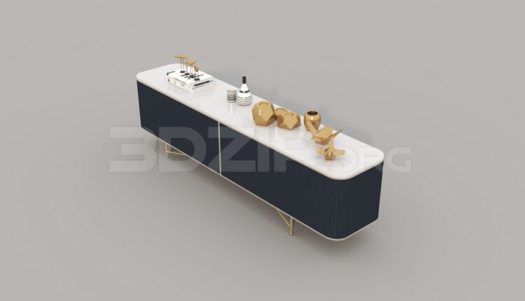 7640. Free 3Ds Max TV Cabinet Model Download