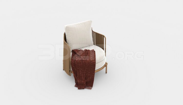 7650. Free 3Ds Max Armchair Model Download (1)