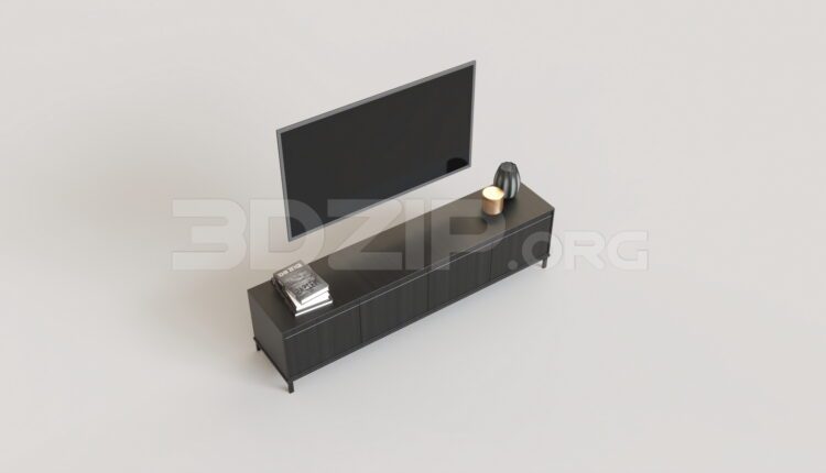 7679. Free 3Ds Max TV Cabinet Model Download