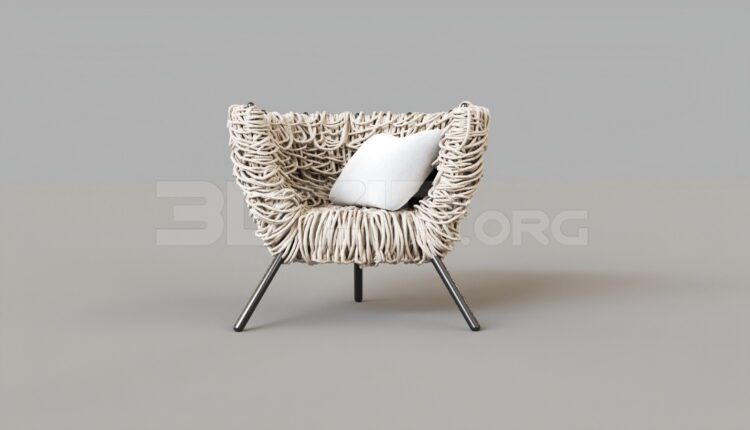 7694. Free 3Ds Max Armchair Model Download (2)