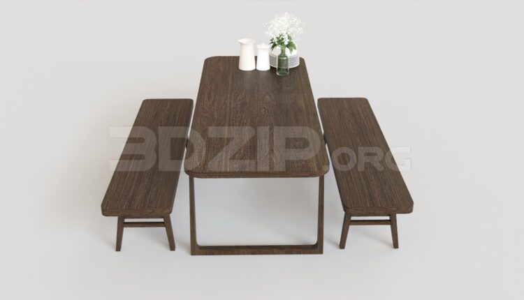 7712. Free 3Ds Max Table And Chair Model Download