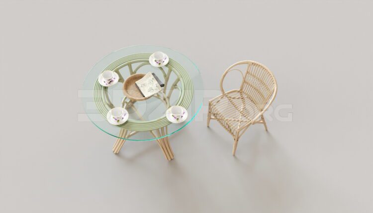 7721. Free 3Ds Max Dining Table And Chair Model Download