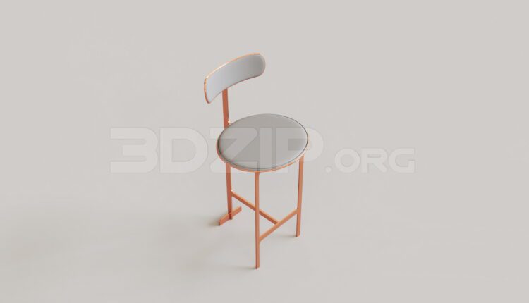 7741. Free 3Ds Max Bar Stool Model Download