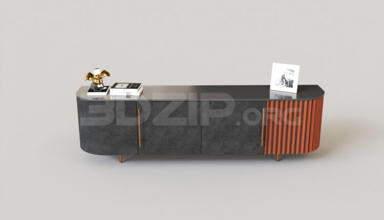 7801. Free 3Ds Max TV Cabinet Model Download (2)