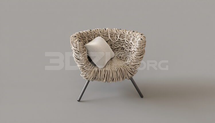 7814. Free 3Ds Max Armchair Model Download