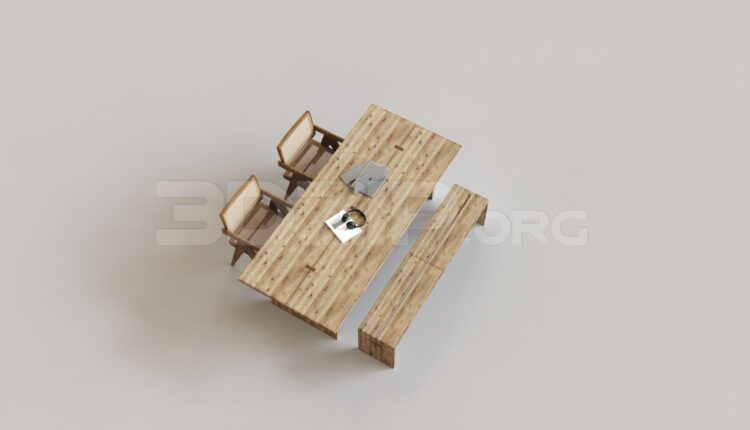 7823. Free 3Ds Max Table And Chair Model Download