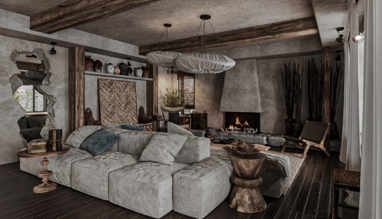 13586. 3Ds Max Wabi- Sabi Interior Model Download By Tran Minh