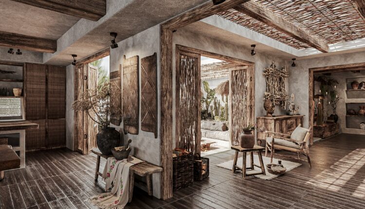 13586. 3Ds Max Wabi- Sabi Interior Model Download By Tran Minh