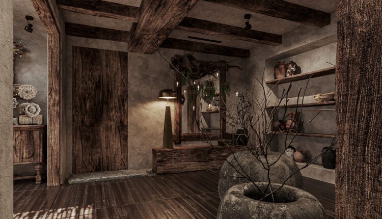 13586. 3Ds Max Wabi- Sabi Interior Model Download By Tran Minh
