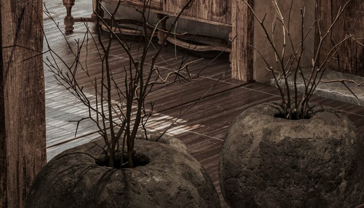 13586. 3Ds Max Wabi- Sabi Interior Model Download By Tran Minh