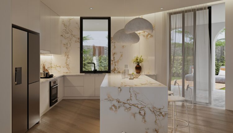 13596. 3Ds Max Living Room – Kitchen Interior Model Download By Bong Sun