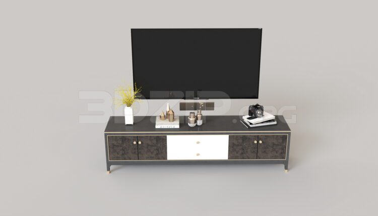 7851. Free 3Ds Max TV Cabinet Model Download