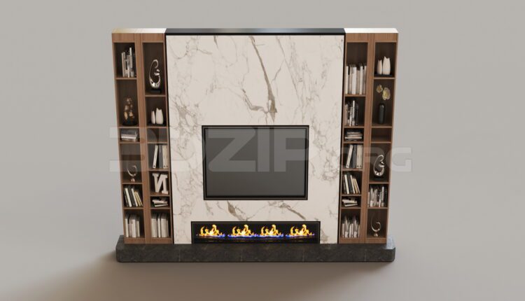 7893. Free 3Ds Max TV Wall Model Download
