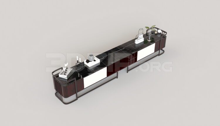 7913. Free 3Ds Max TV Cabinet Model Download