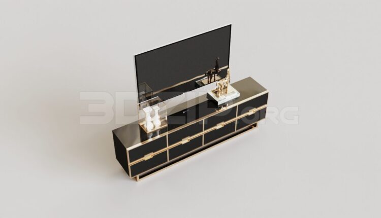 7944. Free 3Ds Max TV Cabinet Model Download