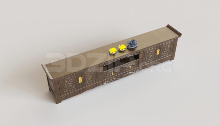 7947. Free 3Ds Max TV Cabinet Model Download