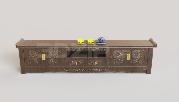 7947. Free 3Ds Max TV Cabinet Model Download
