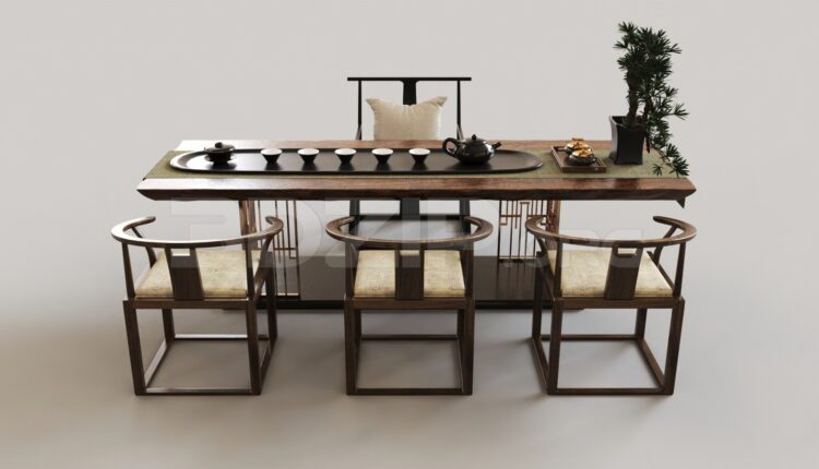 7964. Free 3Ds Max Table And Chair Model Download