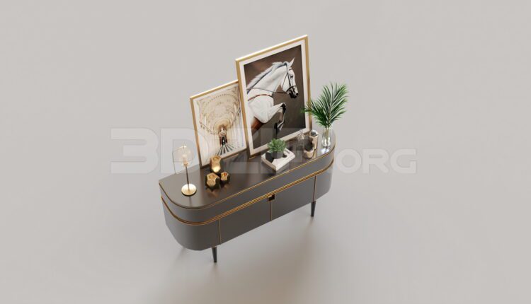 7987. Free 3Ds Max TV Cabinet Model Download (1)