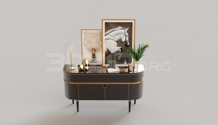 7987. Free 3Ds Max TV Cabinet Model Download (2)