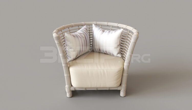 8003. Free 3Ds Max Armchair Model Download