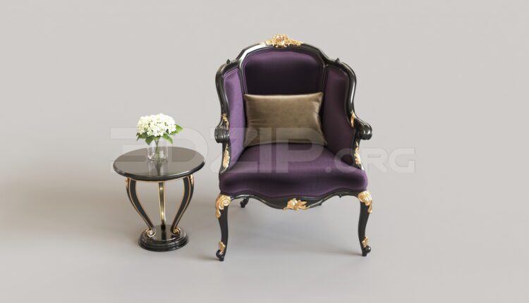 8009. Free 3Ds Max Armchair Model Download
